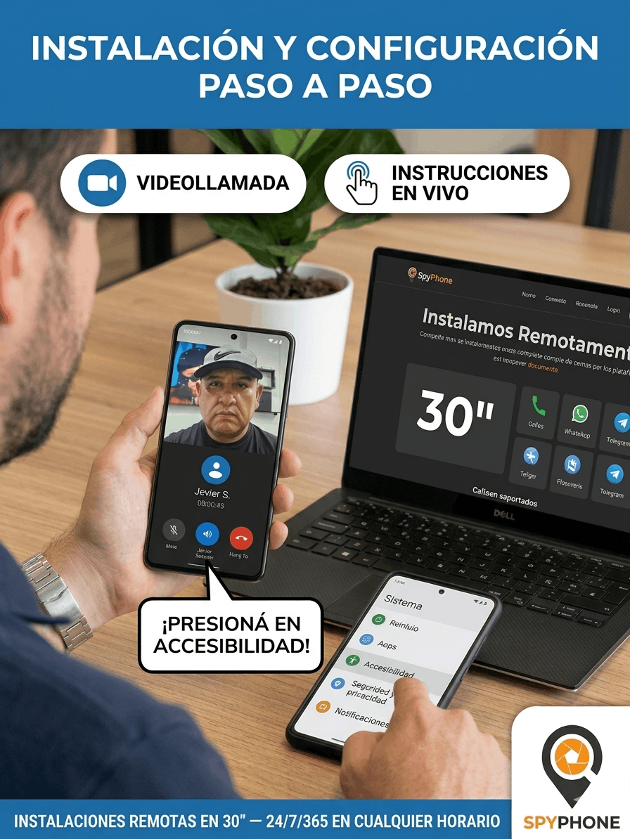 instalación remota celular espía
